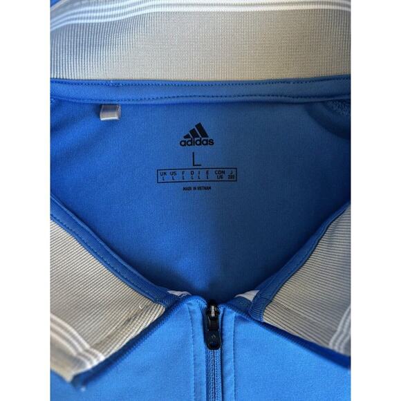 Adidas Golf Jacket Polo Shirt Men L Blue Bundle Golf Club Country Club Athleisur - Picture 6 of 14